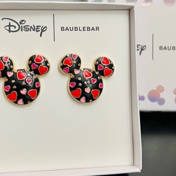 BaubleBar Disney Mickey Mouse Heart Earrings - Picture 3 of 5